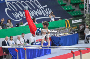 2024-07-06 - Diego Vazzola (Ginnastica Pro) during Men's Parallel Bars - CAMPIONATI NAZIONALI ASSOLUTI GINNASTICA ARTISTICA - GYMNASTICS - OTHER SPORTS