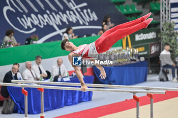 2024-07-06 - Manuel Berretta (Artistica Brescia) during Men's Parallel Bars - CAMPIONATI NAZIONALI ASSOLUTI GINNASTICA ARTISTICA - GYMNASTICS - OTHER SPORTS