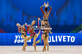 2024-06-23 - Team Republic of China during Finals All-Around of FIG Rhythmic Gymnastics World Cup, at Unipol Forum, Milan on 23 June, 2024 - RHYTHMIC GYMNASTIC - WORLD CUP 2024 FINALS - GYMNASTICS - OTHER SPORTS