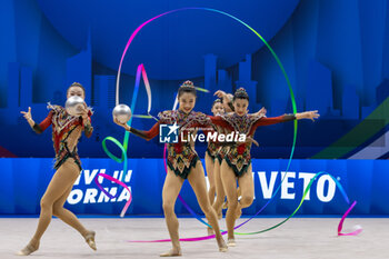 2024-06-23 - Team Republic of China during Finals All-Around of FIG Rhythmic Gymnastics World Cup, at Unipol Forum, Milan on 23 June, 2024 - RHYTHMIC GYMNASTIC - WORLD CUP 2024 FINALS - GYMNASTICS - OTHER SPORTS