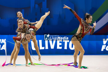 2024-06-23 - Team Republic of China during Finals All-Around of FIG Rhythmic Gymnastics World Cup, at Unipol Forum, Milan on 23 June, 2024 - RHYTHMIC GYMNASTIC - WORLD CUP 2024 FINALS - GYMNASTICS - OTHER SPORTS