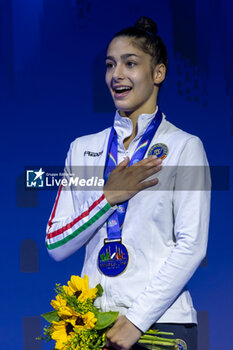 2024-06-23 - RAFFAELI Sofia (Ita) wins gold medal during Individual Finals Ribbon of FIG Rhythmic Gymnastics World Cup, at Unipol Forum, Milan on 23 June, 2024 - RHYTHMIC GYMNASTIC - WORLD CUP 2024 FINALS - GYMNASTICS - OTHER SPORTS