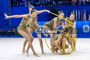 2024-06-23 - Team Brazil during Group Finals 5 Hoops of FIG Rhythmic Gymnastics World Cup, at Unipol Forum, Milan on 23 June, 2024 - RHYTHMIC GYMNASTIC - WORLD CUP 2024 FINALS - GYMNASTICS - OTHER SPORTS