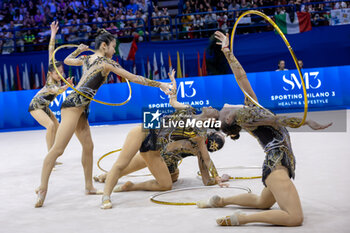 2024-06-23 - Team China during Group Finals 5 Hoops of FIG Rhythmic Gymnastics World Cup, at Unipol Forum, Milan on 23 June, 2024 - RHYTHMIC GYMNASTIC - WORLD CUP 2024 FINALS - GYMNASTICS - OTHER SPORTS