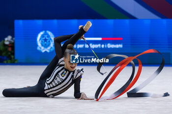 2024-06-23 - ALEXANDRE Maria Eduarda (Bra) during Finals Ribbon of FIG Rhythmic Gymnastics World Cup, at Unipol Forum, Milan on 23 June, 2024 - RHYTHMIC GYMNASTIC - WORLD CUP 2024 FINALS - GYMNASTICS - OTHER SPORTS