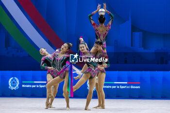 2024-06-23 - Team China during Finals 3 Ribbons ans 2 Balls of FIG Rhythmic Gymnastics World Cup, at Unipol Forum, Milan on 23 June, 2024 - RHYTHMIC GYMNASTIC - WORLD CUP 2024 FINALS - GYMNASTICS - OTHER SPORTS