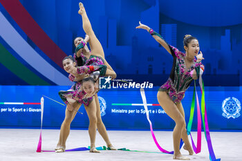 2024-06-23 - Team China during Finals 3 Ribbons ans 2 Balls of FIG Rhythmic Gymnastics World Cup, at Unipol Forum, Milan on 23 June, 2024 - RHYTHMIC GYMNASTIC - WORLD CUP 2024 FINALS - GYMNASTICS - OTHER SPORTS