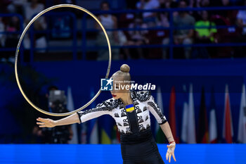 2024-06-23 - ONOPRIENKO Viktoriia (Ukr) during Finals Hoop of FIG Rhythmic Gymnastics World Cup, at Unipol Forum, Milan on 23 June, 2024 - RHYTHMIC GYMNASTIC - WORLD CUP 2024 FINALS - GYMNASTICS - OTHER SPORTS