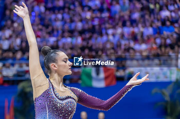 2024-06-23 - HARNASKO Alina (Blr) during Finals Hoop of FIG Rhythmic Gymnastics World Cup, at Unipol Forum, Milan on 23 June, 2024 - RHYTHMIC GYMNASTIC - WORLD CUP 2024 FINALS - GYMNASTICS - OTHER SPORTS