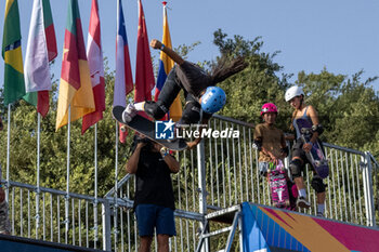 2024-09-07 - Mizuho Hasegawa, Japan, second place, during the women's final of the World Skate Games Italy 2024 specialty Skateboard Vert, Rome Pincio terrace 09 September 2024 - WORLD SKATE GAMES ITALIA 2024 - SKATEBOARD VERT SPECIALITY - SKATEBORD - OTHER SPORTS