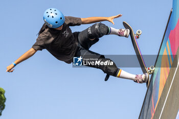 2024-09-07 - Mizuho Hasegawa, Japan, second place, during the women's final of the World Skate Games Italy 2024 specialty Skateboard Vert, Rome Pincio terrace 09 September 2024 - WORLD SKATE GAMES ITALIA 2024 - SKATEBOARD VERT SPECIALITY - SKATEBORD - OTHER SPORTS