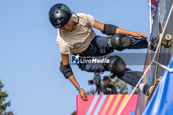 2024-09-07 - Asahi Kaihara, Japan, third place, during the women's final of the World Skate Games Italy 2024 specialty Skateboard Vert, Rome Pincio terrace 09 September 2024 - WORLD SKATE GAMES ITALIA 2024 - SKATEBOARD VERT SPECIALITY - SKATEBORD - OTHER SPORTS