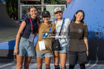 2024-09-07 - Arisa Trew, Mizuho Hasegawa, Eliza Pols and Jada Ward, during the World Skate Games Italy 2024 specialty Skateboard Vert, Rome Pincio terrace 09 September 2024 - WORLD SKATE GAMES ITALIA 2024 - SKATEBOARD VERT SPECIALITY - SKATEBORD - OTHER SPORTS