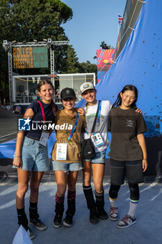 2024-09-07 - Arisa Trew, Mizuho Hasegawa, Eliza Pols and Jada Ward, during the World Skate Games Italy 2024 specialty Skateboard Vert, Rome Pincio terrace 09 September 2024 - WORLD SKATE GAMES ITALIA 2024 - SKATEBOARD VERT SPECIALITY - SKATEBORD - OTHER SPORTS