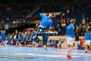 2024-01-11 - Slovenia warmup during the Men’s EHF Euro 2024 match between Slovenia vs. Faroe Islands at the Mercedes-Benz Arena in Berlin, Germany - MEN'S EHF EURO 2024 - SLOVENIA VS FAROE ISLAND - HANDBALL - OTHER SPORTS
