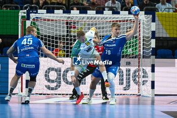 2024-01-11 - Teis Horn Rasmussen (Faore Islands) during the Men’s EHF Euro 2024 match between Slovenia vs. Faroe Islands at the Mercedes-Benz Arena in Berlin, Germany - MEN'S EHF EURO 2024 - SLOVENIA VS FAROE ISLAND - HANDBALL - OTHER SPORTS