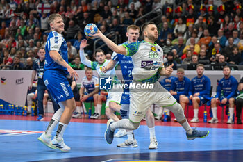 2024-01-11 - 86sl scores a goal during the Men’s EHF Euro 2024 match between Slovenia vs. Faroe Islands at the Mercedes-Benz Arena in Berlin, Germany - MEN'S EHF EURO 2024 - SLOVENIA VS FAROE ISLAND - HANDBALL - OTHER SPORTS