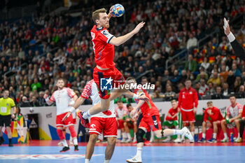2024-01-11 - Kristian Bjornsen (Norway) during the Men’s EHF Euro 2024 match between Norway vs. Poland at the Mercedes-Benz Arena in Berlin, Germany - MEN'S EHF EURO 2024 - NORWAY VS POLAND - HANDBALL - OTHER SPORTS