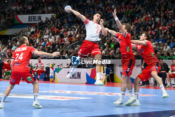 2024-01-11 - Szymon Sicko (Poland) during the Men’s EHF Euro 2024 match between Norway vs. Poland at the Mercedes-Benz Arena in Berlin, Germany - MEN'S EHF EURO 2024 - NORWAY VS POLAND - HANDBALL - OTHER SPORTS