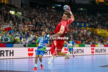 2024-01-13 - Michal Olejniczak (Poland) after scores a goal during the Men’s EHF Euro 2024 match between Slovenia vs.Poland at the Mercedes-Benz Arena in Berlin, Germany - MEN'S EHF EURO 2024 - POLAND VS SLOVENIA - HANDBALL - OTHER SPORTS