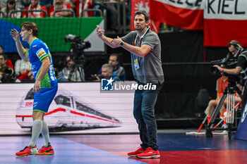 2024-01-13 - Head Coach Michal Skorski (Poland) during the Men’s EHF Euro 2024 match between Slovenia vs.Poland at the Mercedes-Benz Arena in Berlin, Germany - MEN'S EHF EURO 2024 - POLAND VS SLOVENIA - HANDBALL - OTHER SPORTS