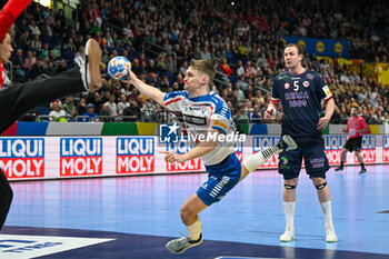 2024-01-13 - Leivur Mortensen (Faore Islands) during the Men’s EHF Euro 2024 match between Faroe Islands vs.Norway at the Mercedes-Benz Arena in Berlin, Germany - MEN'S EHF EURO 2024 - FAROE ISLANDS VS NORWAY - HANDBALL - OTHER SPORTS