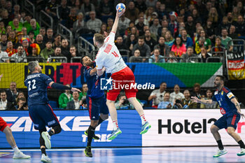 2024-01-14 - Lenny Rubin (Swiss) during the Men’s EHF Euro 2024 match between Swiss vs. France at the Mercedes-Benz Arena in Berlin, Germany - MEN'S EHF EURO 2024 - SWITZERLAND VS FRANCE - HANDBALL - OTHER SPORTS