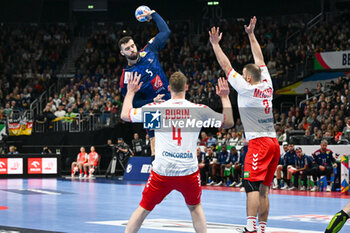 2024-01-14 - Nedim Remili (France) during the Men’s EHF Euro 2024 match between Swiss vs. France at the Mercedes-Benz Arena in Berlin, Germany - MEN'S EHF EURO 2024 - SWITZERLAND VS FRANCE - HANDBALL - OTHER SPORTS