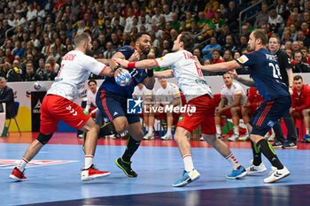 2024-01-14 - Timothey N'guessan (France) during the Men’s EHF Euro 2024 match between Swiss vs. France at the Mercedes-Benz Arena in Berlin, Germany - MEN'S EHF EURO 2024 - SWITZERLAND VS FRANCE - HANDBALL - OTHER SPORTS
