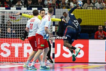 2024-01-14 - Dika Mem (France) during the Men’s EHF Euro 2024 match between Swiss vs. France at the Mercedes-Benz Arena in Berlin, Germany - MEN'S EHF EURO 2024 - SWITZERLAND VS FRANCE - HANDBALL - OTHER SPORTS