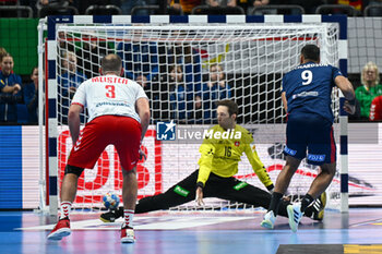 2024-01-14 - during the Men’s EHF Euro 2024 match between Swiss vs. France at the Mercedes-Benz Arena in Berlin, Germany - MEN'S EHF EURO 2024 - SWITZERLAND VS FRANCE - HANDBALL - OTHER SPORTS