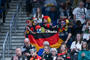 2024-01-14 - Germany supporters during the Men’s EHF Euro 2024 match between North Macedonia vs. Germany at the Mercedes-Benz Arena in Berlin, Germany - MEN'S EHF EURO 2024 - NORTH MACEDONIA VS GERMANY - HANDBALL - OTHER SPORTS