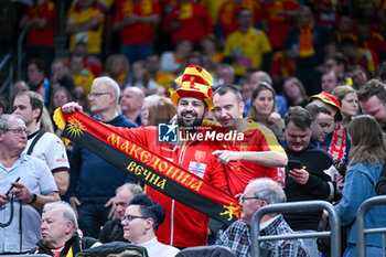 2024-01-14 - North Macedonia supporters during the Men’s EHF Euro 2024 match between North Macedonia vs. Germany at the Mercedes-Benz Arena in Berlin, Germany - MEN'S EHF EURO 2024 - NORTH MACEDONIA VS GERMANY - HANDBALL - OTHER SPORTS