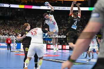 2024-01-14 - Rune Dahmke (Germany) during the Men’s EHF Euro 2024 match between North Macedonia vs. Germany at the Mercedes-Benz Arena in Berlin, Germany - MEN'S EHF EURO 2024 - NORTH MACEDONIA VS GERMANY - HANDBALL - OTHER SPORTS