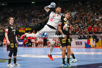 2024-01-14 - Milan Lazarevski (North Macedonia) during the Men’s EHF Euro 2024 match between North Macedonia vs. Germany at the Mercedes-Benz Arena in Berlin, Germany - MEN'S EHF EURO 2024 - NORTH MACEDONIA VS GERMANY - HANDBALL - OTHER SPORTS
