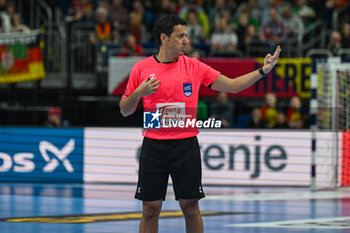 2024-01-15 - 2 minutes suspension for Bartlomiej Bis (Poland) during the Men’s EHF Euro 2024 match between Poland vs. Faroe Islands at the Mercedes-Benz Arena in Berlin, Germany - MEN'S EHF EURO 2024 - POLAND VS FAROE ISLANDS - HANDBALL - OTHER SPORTS