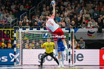 2024-01-15 - Bartlomiej Bis (Poland) during the Men’s EHF Euro 2024 match between Poland vs. Faroe Islands at the Mercedes-Benz Arena in Berlin, Germany - MEN'S EHF EURO 2024 - POLAND VS FAROE ISLANDS - HANDBALL - OTHER SPORTS