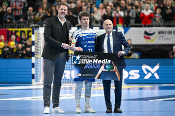 2024-01-15 - Elias Ellefsen a Skipagotu (Faore Islands) MVP of the Men’s EHF Euro 2024 match between Poland vs. Faroe Islands at the Mercedes-Benz Arena in Berlin, Germany - MEN'S EHF EURO 2024 - POLAND VS FAROE ISLANDS - HANDBALL - OTHER SPORTS