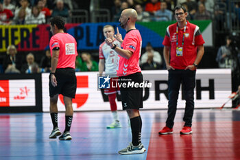 2024-01-15 - Video replay against Jakub Szyszko (Poland) during the Men’s EHF Euro 2024 match between Poland vs. Faroe Islands at the Mercedes-Benz Arena in Berlin, Germany - MEN'S EHF EURO 2024 - POLAND VS FAROE ISLANDS - HANDBALL - OTHER SPORTS