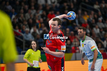 2024-01-15 - Sander Sagosen (Norway) during the Men’s EHF Euro 2024 match between Norway vs. Slovenia at the Mercedes-Benz Arena in Berlin, Germany - MEN'S EHF EURO 2024 - NORWAY VS SLOVENIA - HANDBALL - OTHER SPORTS