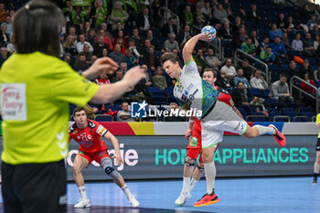 2024-01-15 - Dolenec Jure (Slovenia) during the Men’s EHF Euro 2024 match between Norway vs. Slovenia at the Mercedes-Benz Arena in Berlin, Germany - MEN'S EHF EURO 2024 - NORWAY VS SLOVENIA - HANDBALL - OTHER SPORTS