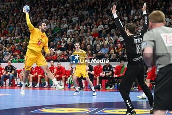 2024-01-16 - Nikola Markoski (North Macedonia) during the Men’s EHF Euro 2024 match between North Macedonia vs. Swiss at the Mercedes-Benz Arena in Berlin, Germany - MEN'S EHF EURO 2024 - NORTH MACEDONIA VS SWISS - HANDBALL - OTHER SPORTS