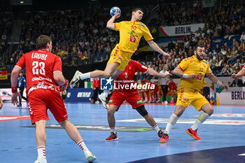 2024-01-16 - during the Men’s EHF Euro 2024 match between North Macedonia vs. Swiss at the Mercedes-Benz Arena in Berlin, Germany - MEN'S EHF EURO 2024 - NORTH MACEDONIA VS SWISS - HANDBALL - OTHER SPORTS