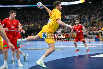 2024-01-16 - Tomislav Jagurinovski (North Macedonia) during the Men’s EHF Euro 2024 match between North Macedonia vs. Swiss at the Mercedes-Benz Arena in Berlin, Germany - MEN'S EHF EURO 2024 - NORTH MACEDONIA VS SWISS - HANDBALL - OTHER SPORTS