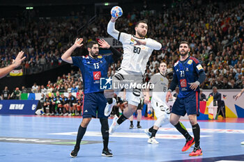 2024-01-16 - Jannik Kohlbacher (Germany) during the Men’s EHF Euro 2024 match between France vs. Germany at the Mercedes-Benz Arena in Berlin, Germany - MEN'S EHF EURO 2024 - FRANCE VS GERMANY - HANDBALL - OTHER SPORTS