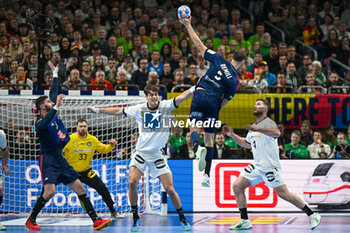 2024-01-16 - Nedim Remili (France) during the Men’s EHF Euro 2024 match between France vs. Germany at the Mercedes-Benz Arena in Berlin, Germany - MEN'S EHF EURO 2024 - FRANCE VS GERMANY - HANDBALL - OTHER SPORTS