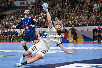 2024-01-16 - Johannes Golla (Germany) during the Men’s EHF Euro 2024 match between France vs. Germany at the Mercedes-Benz Arena in Berlin, Germany - MEN'S EHF EURO 2024 - FRANCE VS GERMANY - HANDBALL - OTHER SPORTS