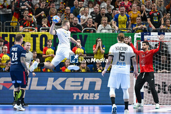 2024-01-16 - Lukas Mertens (Germany) during the Men’s EHF Euro 2024 match between France vs. Germany at the Mercedes-Benz Arena in Berlin, Germany - MEN'S EHF EURO 2024 - FRANCE VS GERMANY - HANDBALL - OTHER SPORTS