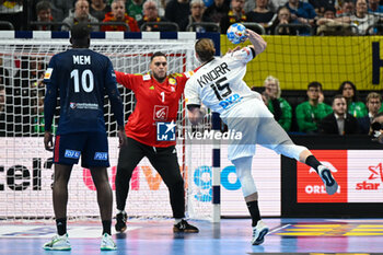 2024-01-16 - Juri Knorr (Germany) during the Men’s EHF Euro 2024 match between France vs. Germany at the Mercedes-Benz Arena in Berlin, Germany - MEN'S EHF EURO 2024 - FRANCE VS GERMANY - HANDBALL - OTHER SPORTS