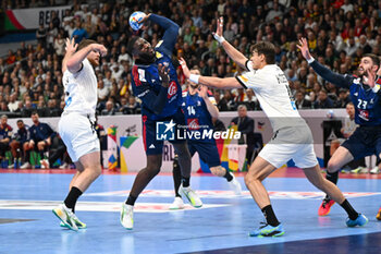2024-01-16 - Dika Mem (France) during the Men’s EHF Euro 2024 match between France vs. Germany at the Mercedes-Benz Arena in Berlin, Germany - MEN'S EHF EURO 2024 - FRANCE VS GERMANY - HANDBALL - OTHER SPORTS
